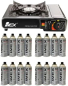 Preview: Imex portable gas stove with case - with 16 gas cartridges